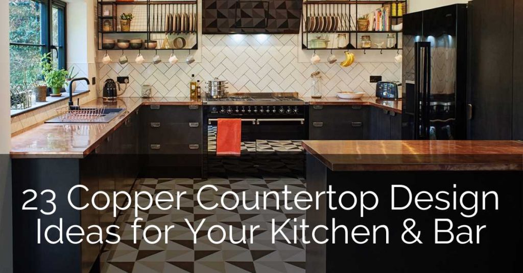 23 Kitchen & Bar Copper Countertop Design Ideas