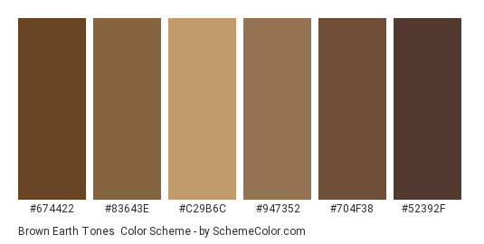 Brown Earth Tones Color Scheme » Brown » SchemeColor.com