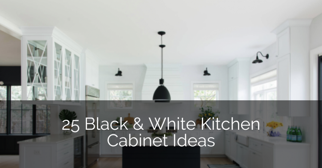 25 Black & White Kitchen Cabinet Ideas
