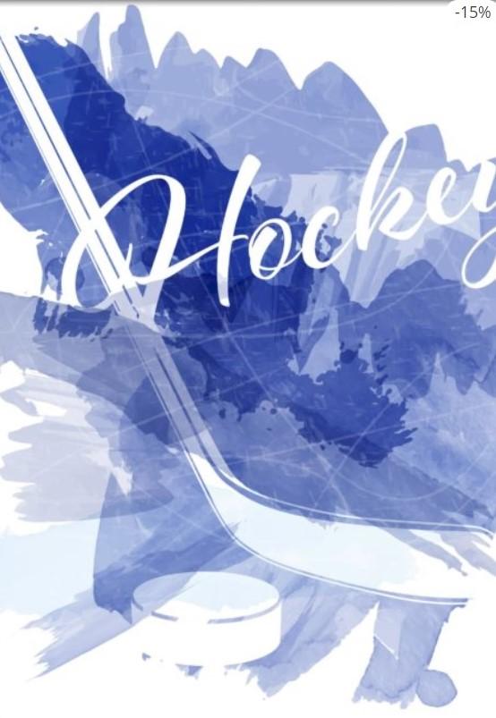 Hockey Equipment Watercolor Splashes Poster