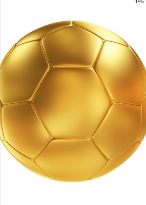 Golden Soccer Ball Poster