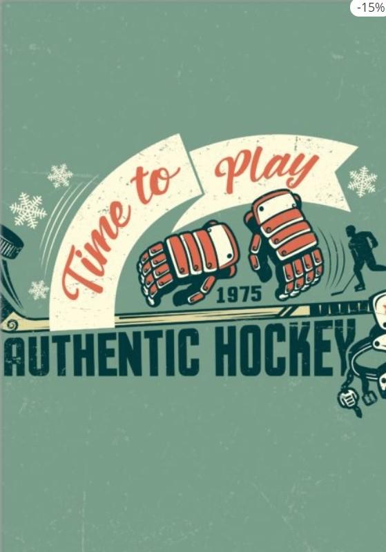 Retro Hockey Accessories Poster